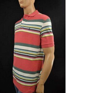 New Polo Ralph Lauren Polo Shirt!  Weathered Red With Southwest Stripes  Cotton